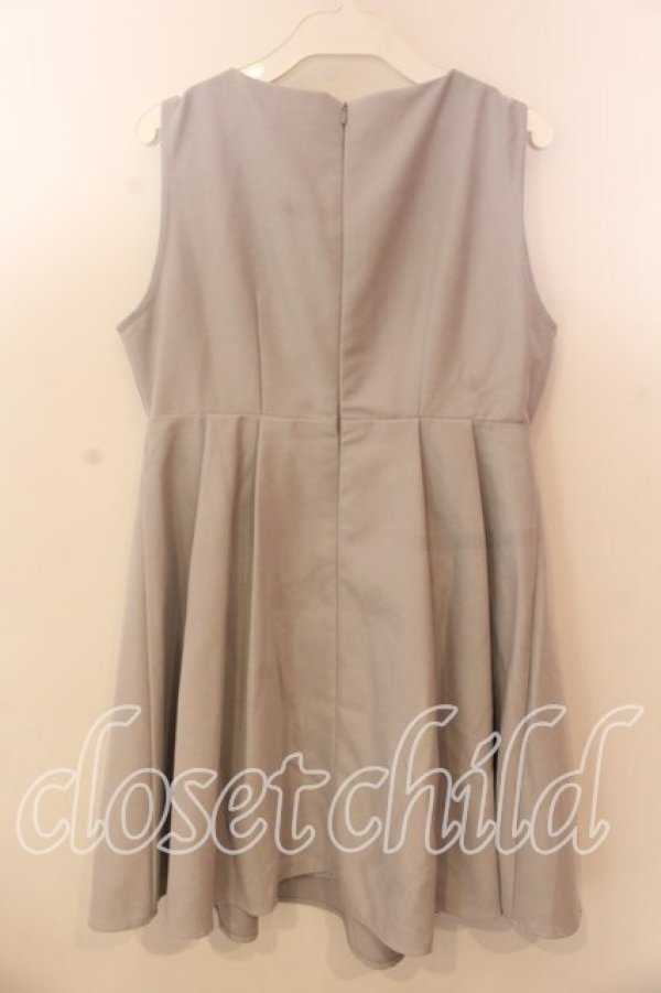 画像2: evelyn / ベロアレースアップ起毛スカート  グレー O-25-12-17-067-LO-OP-IG-OS (2)