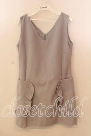 画像: evelyn / 起毛ジャンパースカート  グレー O-25-12-17-068-LO-OP-IG-OS