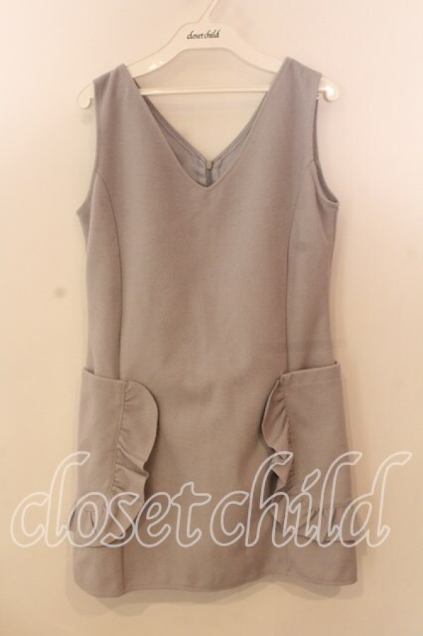 画像1: evelyn / 起毛ジャンパースカート  グレー O-25-12-17-068-LO-OP-IG-OS (1)