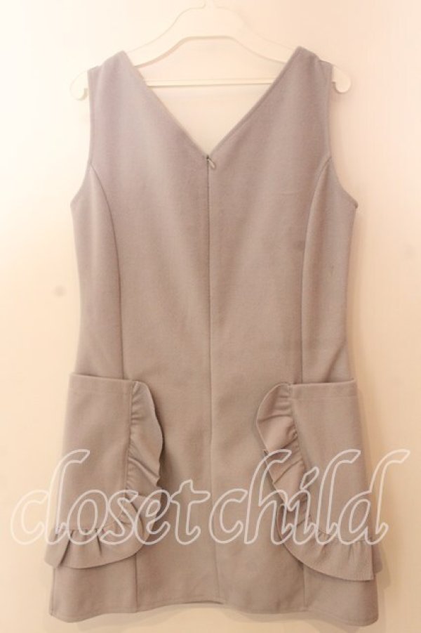 画像3: evelyn / 起毛ジャンパースカート  グレー O-25-12-17-068-LO-OP-IG-OS (3)