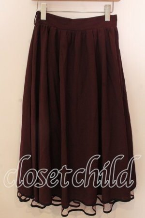画像: axes femme POETIQUE / パイピングバックフリルスカート  ワイン O-25-12-17-070-AX-SK-IG-OS