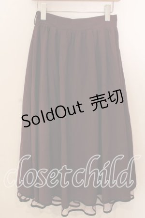 画像: axes femme POETIQUE / パイピングバックフリルスカート  ワイン O-25-12-17-070-AX-SK-IG-OS