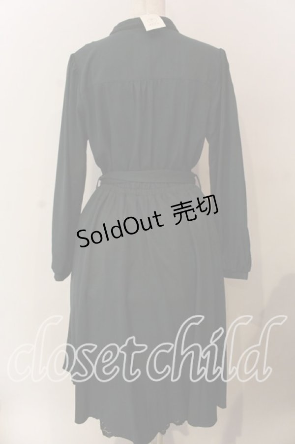 画像3: axes femme / フラワー刺繍連釦ワンピース  グリーン O-25-12-17-071-AX-OP-IG-OS (3)