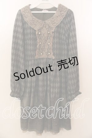 画像: axes femme / メルヘンcastle柄ワンピース Ｍ グリーン O-25-12-17-072-AX-OP-IG-OS