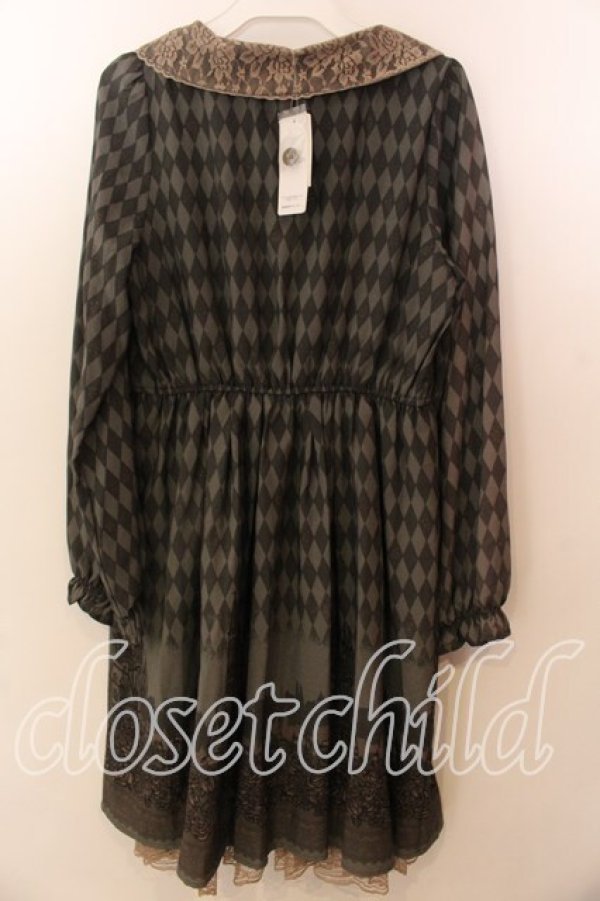 画像3: axes femme / メルヘンcastle柄ワンピース Ｍ グリーン O-25-12-17-072-AX-OP-IG-OS (3)