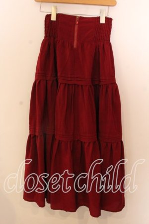 画像: axes femme POETIQUE / ハイウエストティアードスカート  アカ O-25-12-17-074-AX-SK-IG-OS