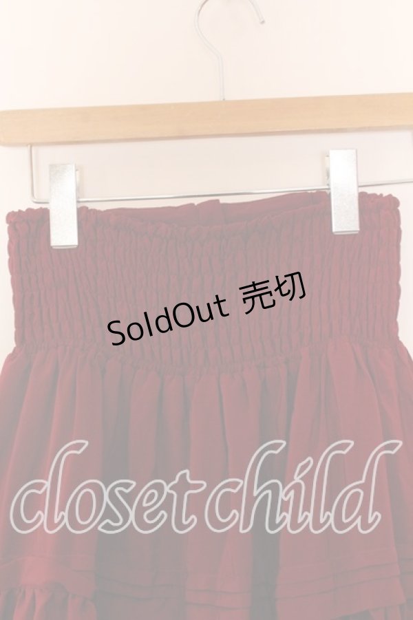 画像3: axes femme POETIQUE / ハイウエストティアードスカート  アカ O-25-12-17-074-AX-SK-IG-OS (3)