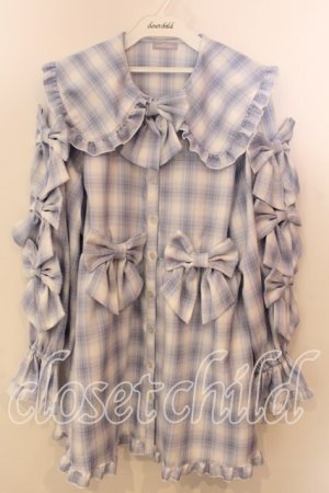 画像: axes femme POETIQUE / メニーメニーリボンワンピース  ブルー O-25-12-17-077-AX-OP-IG-OS