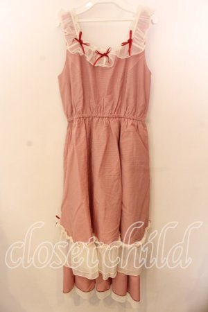 画像: axes femme / ローズリボンチェックワンピース  アカ O-25-12-17-082-AX-OP-IG-OS