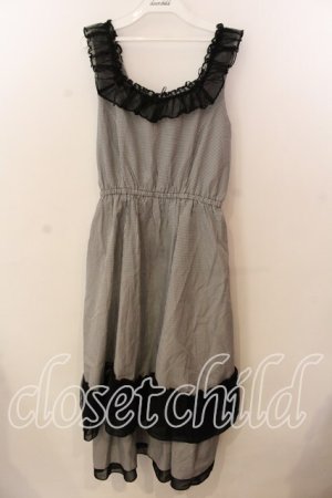 画像: axes femme / ローズリボンチェックワンピース  クロ O-25-12-17-083-AX-OP-IG-OS