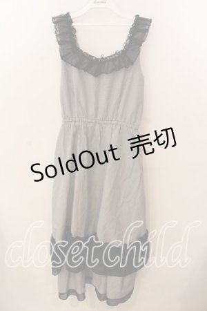 画像: axes femme / ローズリボンチェックワンピース  クロ O-25-12-17-083-AX-OP-IG-OS