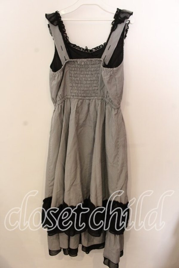 画像2: axes femme / ローズリボンチェックワンピース  クロ O-25-12-17-083-AX-OP-IG-OS (2)