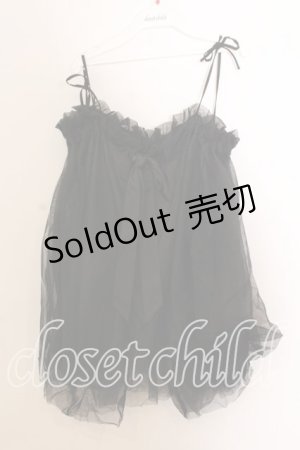 画像: axes femme / 4wayチュールチュニック  クロ O-25-12-17-084-AX-TO-IG-OS