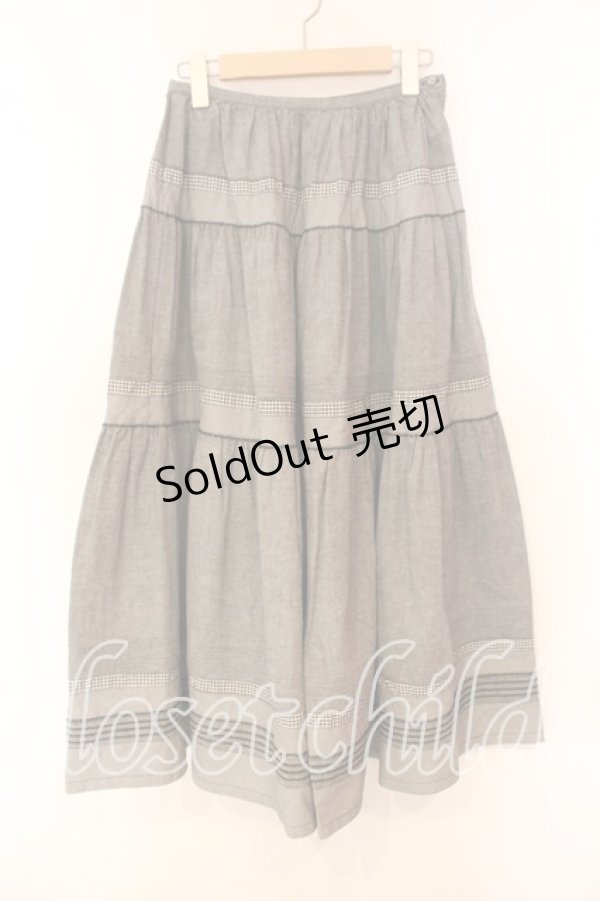 画像1: KETTY / ギンガム切替スカート  クロ O-25-12-17-013-EL-SK-IG-OS (1)