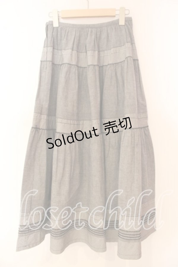 画像3: KETTY / ギンガム切替スカート  クロ O-25-12-17-013-EL-SK-IG-OS (3)