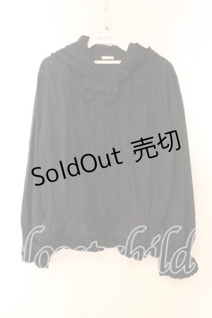 画像: KETTY / タックフリルフードブラウス  クロ O-25-12-17-014-EL-BL-IG-OS