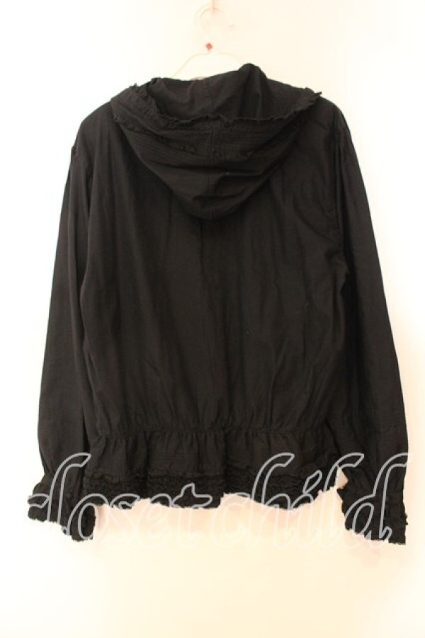 画像4: KETTY / タックフリルフードブラウス  クロ O-25-12-17-014-EL-BL-IG-OS (4)