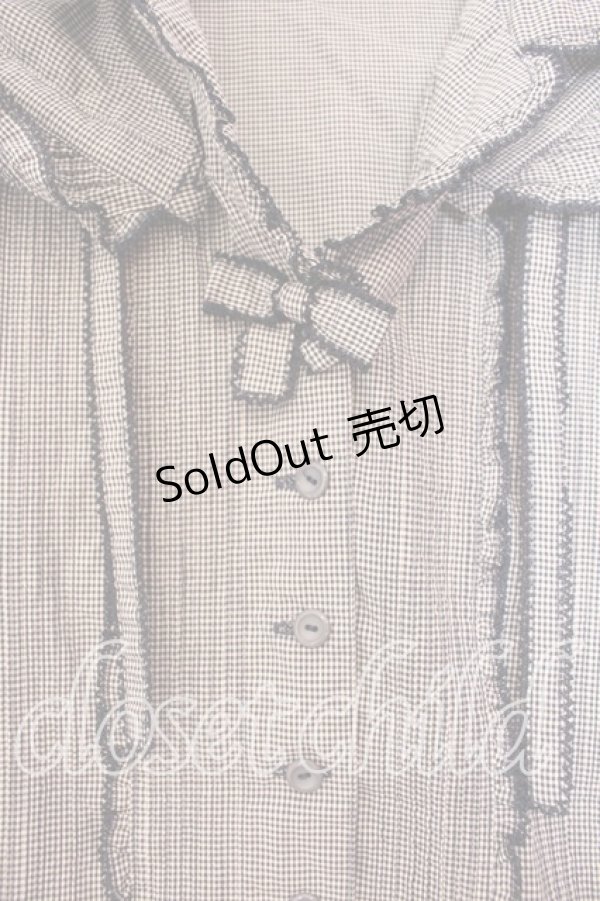 画像2: KETTY / ギンガムチェックフードブラウス  ネイビー O-25-12-17-015-EL-BL-IG-OS (2)