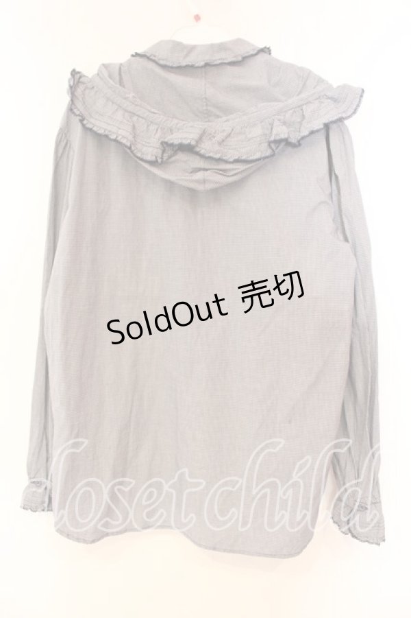 画像3: KETTY / ギンガムチェックフードブラウス  ネイビー O-25-12-17-015-EL-BL-IG-OS (3)