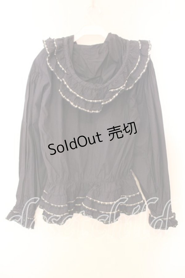 画像3: KETTY / ギンガムフリルタックブラウス  ネイビー O-25-12-17-016-EL-BL-IG-OS (3)