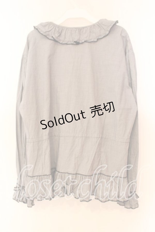 画像3: pa.se.ri. / ギンガムフリルカーディガン  ネイビー O-25-12-17-018-LO-BL-IG-OS (3)