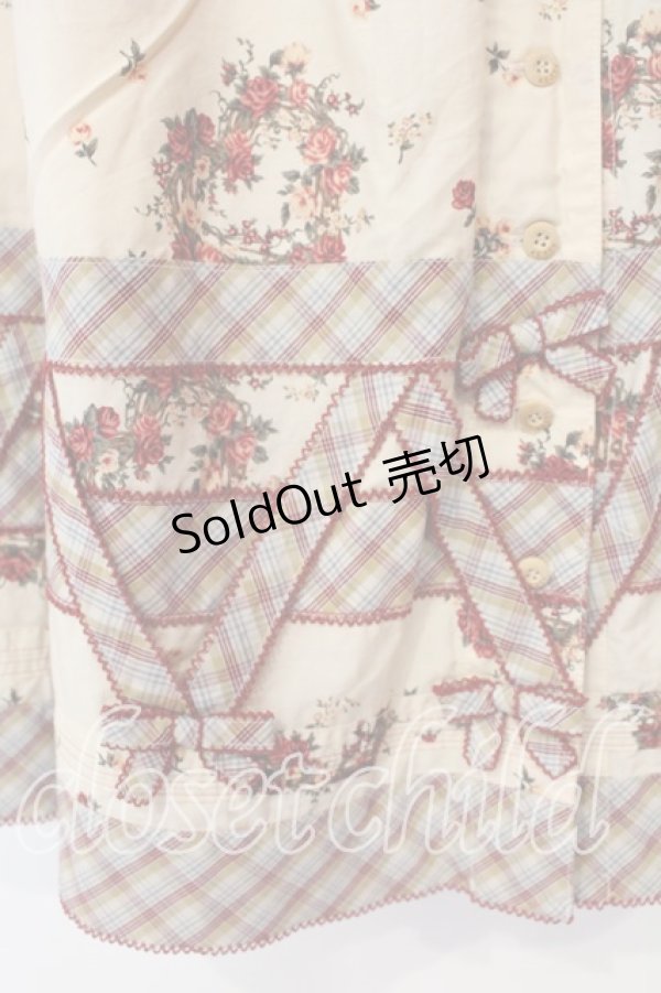 画像2: KETTY / フラワーリースプリントスカート  アイボリー×アカ O-25-12-17-019-EL-SK-IG-OS (2)