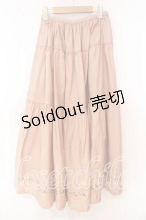 画像: KETTY / パンジー刺繍スカート  ピンク O-25-12-17-022-EL-SK-IG-OS