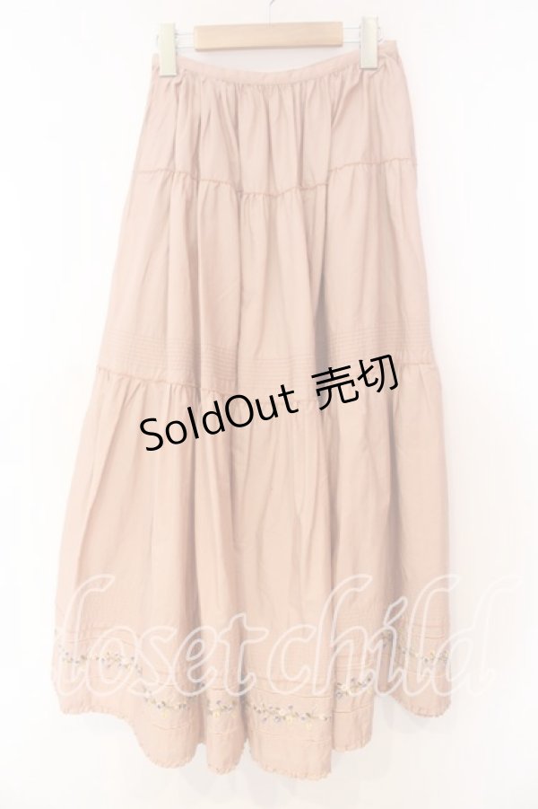 画像1: KETTY / パンジー刺繍スカート  ピンク O-25-12-17-022-EL-SK-IG-OS (1)