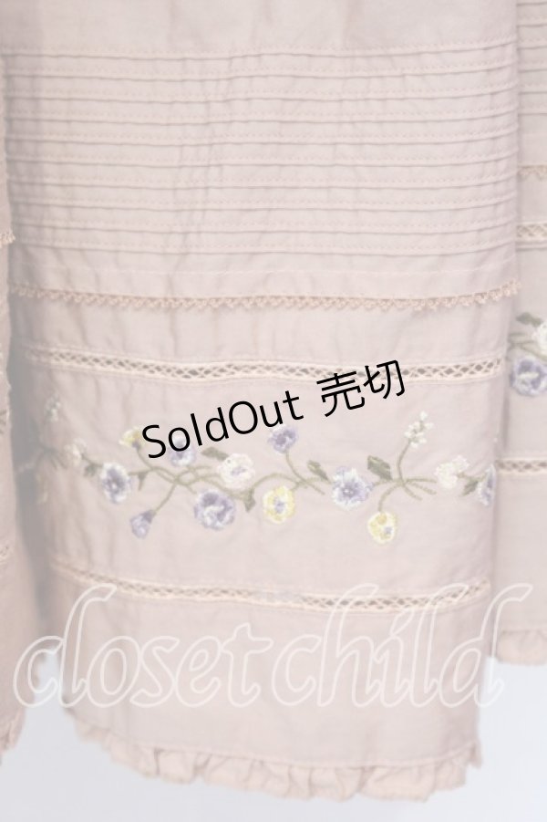 画像2: KETTY / パンジー刺繍スカート  ピンク O-25-12-17-022-EL-SK-IG-OS (2)