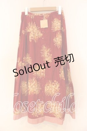 画像: KETTY / ブーケプリントスカート  アカ O-25-12-17-023-EL-SK-IG-OS