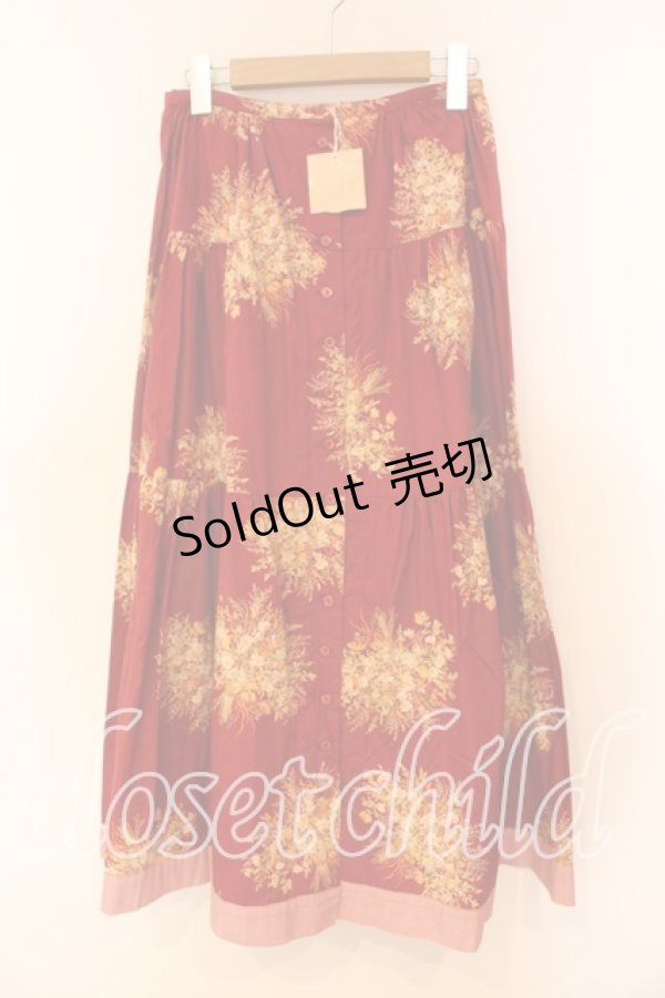 画像1: KETTY / ブーケプリントスカート  アカ O-25-12-17-023-EL-SK-IG-OS (1)