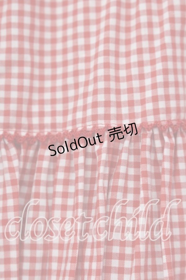 画像3: WONDERFUL WORLD / ギンガムチェック裾フリルスカート  アカ O-25-12-17-024-LO-SK-IG-OS (3)