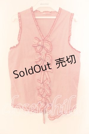 画像: WONDERFUL WORLD / ギンガムチェックベスト  アカ O-25-12-17-025-LO-TO-IG-OS