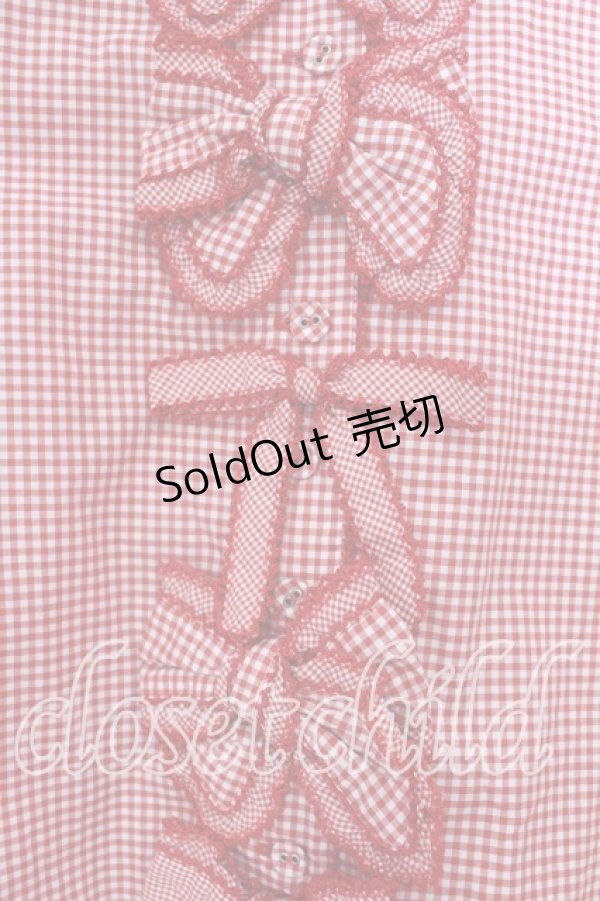 画像2: WONDERFUL WORLD / ギンガムチェックベスト  アカ O-25-12-17-025-LO-TO-IG-OS (2)