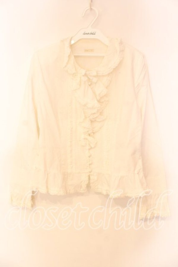 画像1: KETTY / ラッフルフリルブラウス  シロ O-25-12-17-026-EL-BL-IG-OS (1)