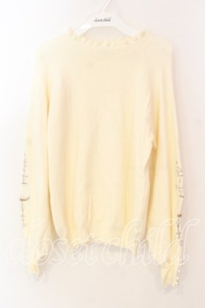 画像: axes femme / ノクターン刺繍ニット  オフシロ O-25-12-18-035-AX-TO-IG-OS