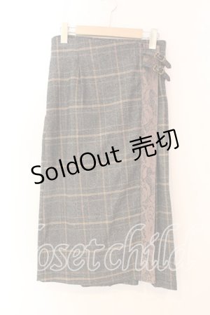 画像: axes femme / サイドプリーツナロースカート  グレー O-25-12-18-041-AX-SK-IG-OS