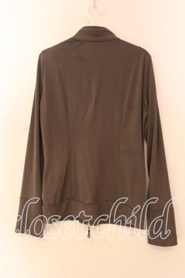 画像2: dragonia / チャイナジップカットソー  チャコール O-25-12-18-048-0-TO-IG-OS (2)