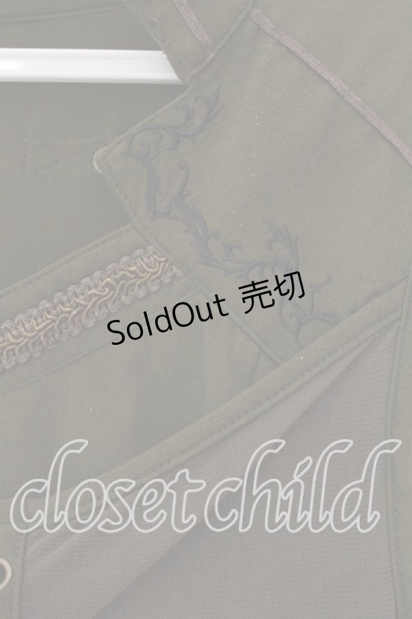 画像2: Ozz Croce / セパレートスリーブレースアップカットソー  カーキグリーン O-25-12-18-052-OO-TO-IG-OS (2)