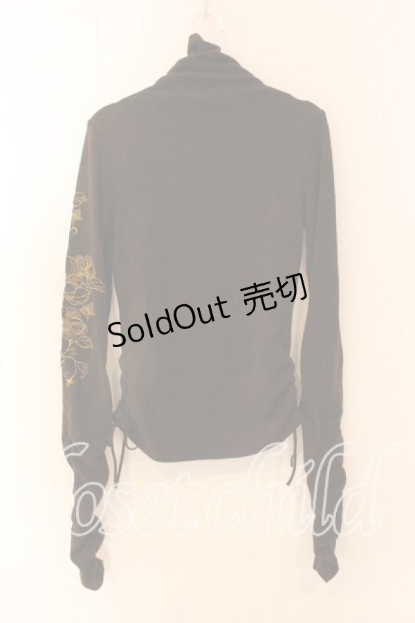 画像3: Ozz On / レース格子ギャザーニット  ブラウン O-25-12-18-053-OO-TO-IG-OS (3)