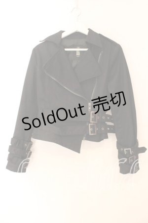 画像: BPN / ベルテッドライダースジャケット Ｍ ブラック O-25-12-18-054-GO-JA-IG-OS