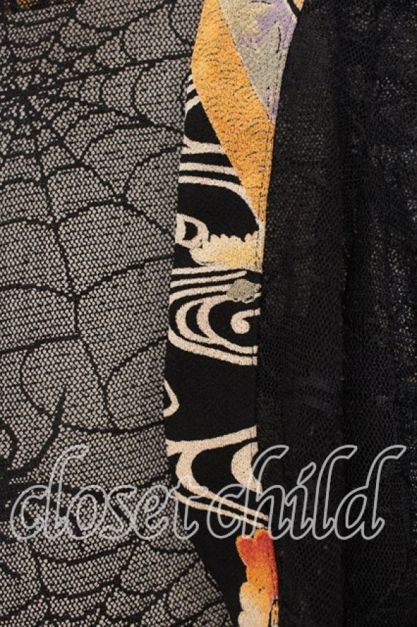 画像2: Qutie Frash / ちりめんボレロ  ブラック×オレンジ O-25-12-18-057-QU-TO-IG-OS (2)