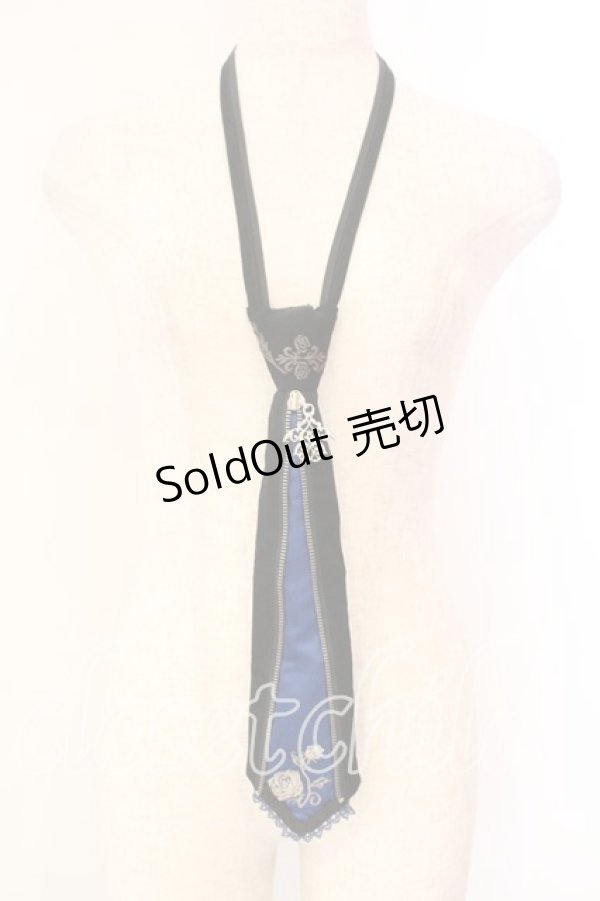 画像1: Ozz Croce / ネクタイ  ブラック×ブルー O-25-12-18-058-OO-ZA-IG-OS (1)