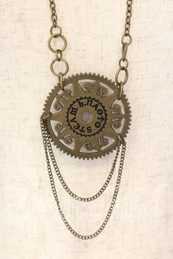 画像1: STEAM / 歯車ネックレス  アンティークゴールド O-25-12-18-062-HN-AC-IG-OS (1)