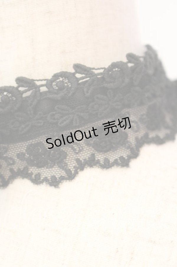 画像2: ATELIER PIERROT / ローズチョーカー  チュールレースタイプ ブラック×パープル O-25-12-18-064-EL-AC-IG-OS (2)