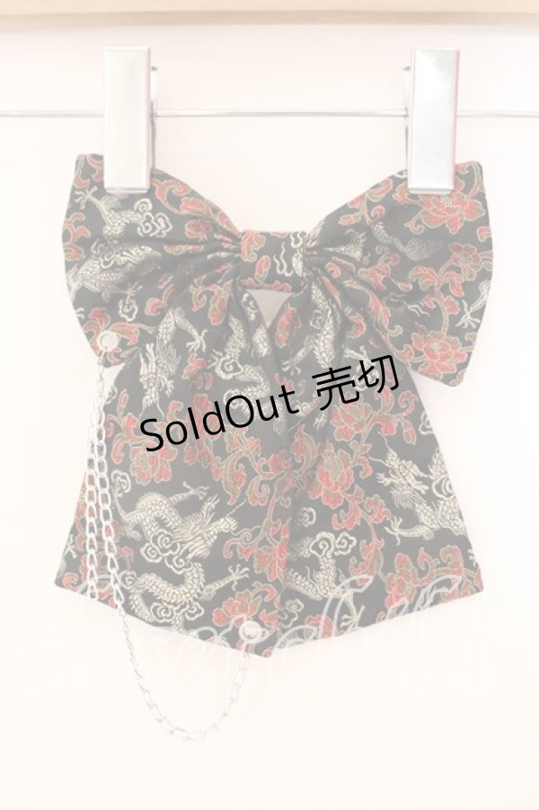 画像1: MAD / リボンブローチ  ジャガードブラック O-25-12-18-065-PU-AC-IG-OS (1)