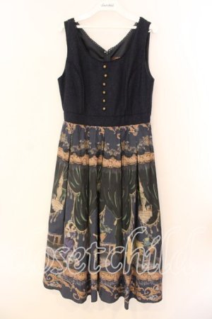 画像: axes femme NOSTALGIE / 絵画柄ジャンドレ  ネイビー O-25-12-18-067-AX-OP-IG-OS