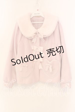 画像: Amavel / Bunny＆Puppyのうさみみショートコート  ピンク O-25-12-18-068-CA-CO-IG-OS