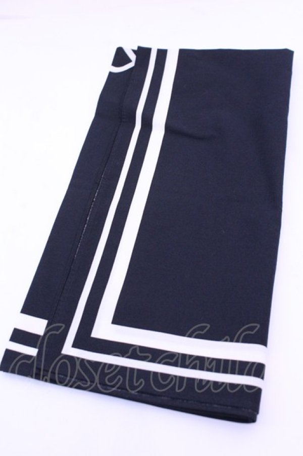 画像2: INGEBORG / ハンカチーフ  ロゴクロ O-25-12-18-1005-LO-ZA-IG-OS (2)