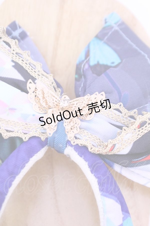 画像6: Empty wardrobe / 和柄下駄風サンダル L ナチュラル×ブルー O-25-12-18-1033-LO-SH-OW-OS (6)